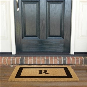 Monogrammed Black Single Frame 22x36 Coir Doormat - 36990D-B