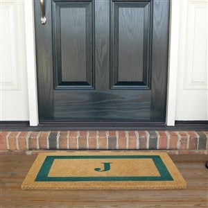 Monogrammed Green Single Frame 22x36 Coir Doormat - 36990D-G