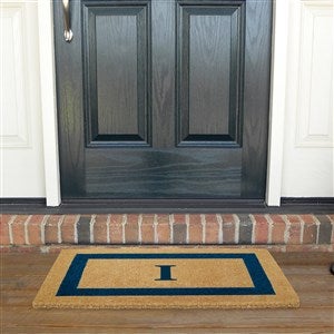 Monogrammed Blue Single Frame 22x36 Coir Doormat - 36990D-BL