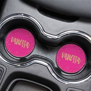 Sparkling Name Personalized Car Coaster Set of 2 - 37001
