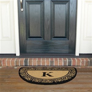 Monogrammed Bella Half Round Coir Doormat 22x36 - 37017D