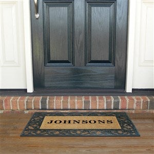 Personalized Acanthus Rubber Frame Coir Doormat - 22x36 - 37019D-S