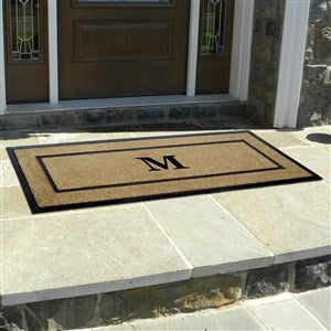 Monogrammed Single Rubber Frame Coir Doormat - 24x57 - 37020D-M