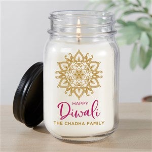 Diwali Personalized Farmhouse Candle Jar - 37037