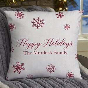 Winter Wonderland Personalized 18" Velvet Throw Pillow - 37051-LV