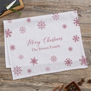 Winter Wonderland Personalized Waffle Weave Kitchen Towel - 37052