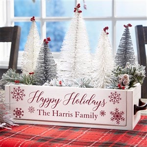 Winter Wonderland Personalized Christmas Wood Centerpiece Box - 37055