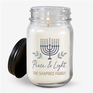 Spirit of Hanukkah Personalized Farmhouse Candle Jar - 37057