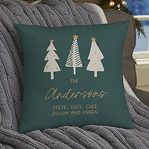 Christmas Aspen Personalized 14" Velvet Throw Pillow - 37073-SV