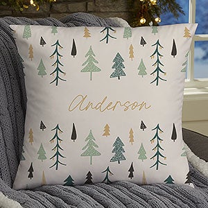 Christmas Aspen Personalized 18" Velvet Throw Pillow - 37073-LV