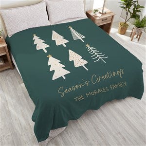 Christmas Aspen Personalized 90x90 Plush Queen Fleece Blanket - 37075-QU