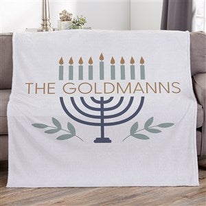 Spirit of Hanukkah Personalized 60x80 Plush Fleece Blanket - 37079-FL