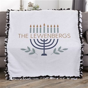 Spirit of Hanukkah Personalized 50x60 Tie Blanket - 37079-T