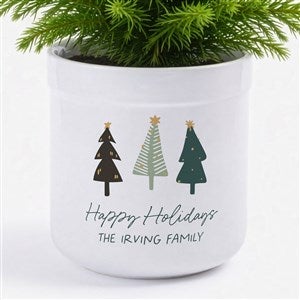 Christmas Aspen Personalized Outdoor Flower Pot - 37088