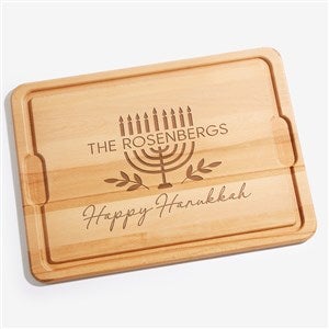 Spirit of Hanukkah Menorah Personalized Extra Large Hardwood Cutting Boar- 15x21 - 37092-XL