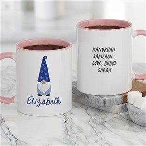 Hanukkah Gnome Personalized Coffee Mug 11 oz.- Pink - 37100-P