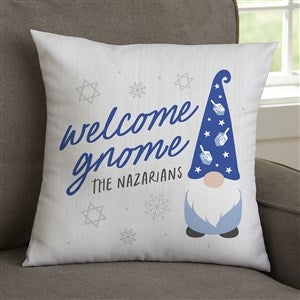 Hanukkah Gnome Personalized 14 Velvet Throw Pillow - 37101-SV