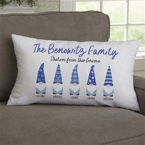 Hanukkah Gnome Personalized Lumbar Throw Pillow - 37101-LB