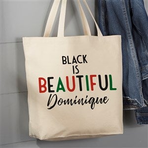 Kwanzaa Personalized 20" x 15" Canvas Tote Bag - 37108-L