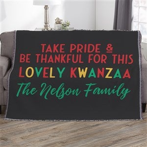 Kwanzaa Personalized 56x60 Woven Throw - 37111-A
