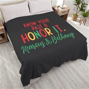 Kwanzaa Personalized 90x90 Queen Plush Fleece Blanket - 37111-QU