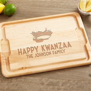 Kwanzaa Personalized Extra Large Hardwood Cutting Board- 15x21 - 37113-XL