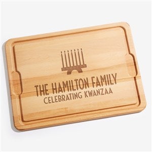 Kwanzaa Personalized Extra Large Hardwood Cutting Board- 15x21 - 37113-XL