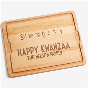 Kwanzaa Personalized Oversized Hardwood Cutting Board- 18x24 - 37113-XXL