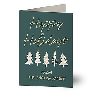 Christmas Aspen Personalized Christmas Greeting Card- Premium - 37118-P