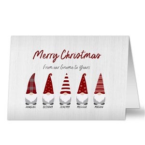 Christmas Gnome Personalized Christmas Cards- Premium - 37122-P