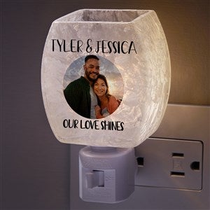 Couples Photo Message Personalized Frosted Night Light - 37136