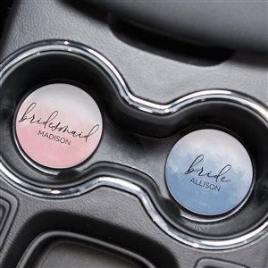 Watercolor Bridesmaid Personalized Car Coaster Set of 2 - 37141