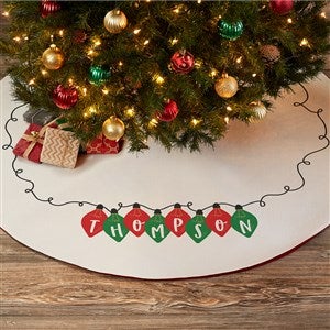 Holiday Lights Personalized Christmas Tree Skirt - 37145