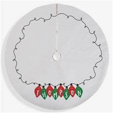 Holiday Lights Personalized Christmas Tree Skirt - 37145
