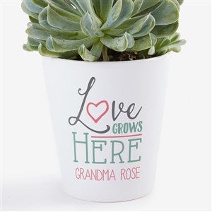 Love Grows Here Personalized Mini Flower Pot - 37148