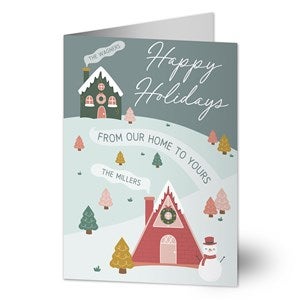 Christmas Cottage Personalized Christmas Greeting Card - 37161