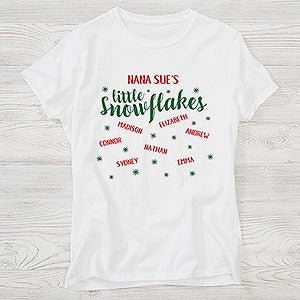 My Little Snowflakes Personalized Hanes® Ladies Fitted Tee - 37166-FT
