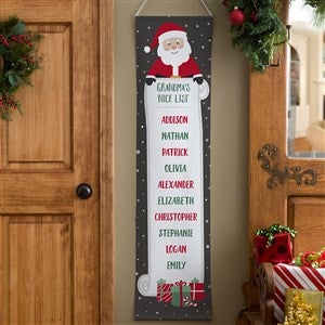 Santas Nice List Personalized Christmas Door Banner - 37173