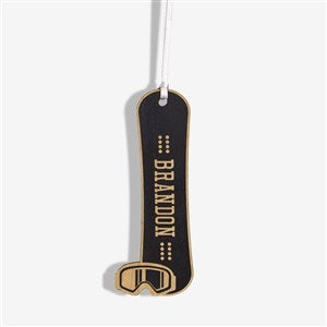 Snowboard Personalized Wood Ornament- Black - 37201-BLK