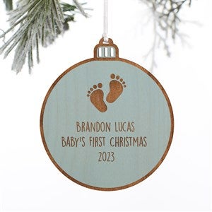 Choose Your Icon Personalized Wood Ornament- Blue Stain - 37204-B