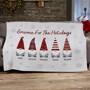 Christmas Gnome Personalized 50x60 Plush Fleece Blanket - 37210-F