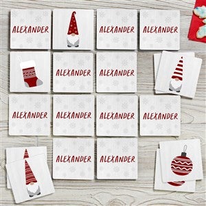 Christmas Gnomes Personalized Memory Game - 37218