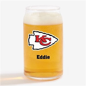NFL Kansas City Chiefs Personalized Printed 16 oz. Beer Can Glass - 37243