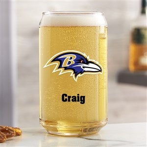 NFL Baltimore Ravens Personalized Printed 16 oz. Beer Can Glass - 37246