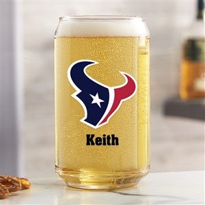 NFL Houston Texans Personalized Printed 16 oz. Beer Can Glass - 37254
