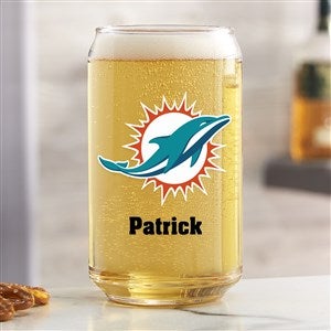 NFL Miami Dolphins Personalized Printed 16 oz. Beer Can Glass - 37259
