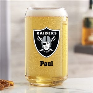 NFL Las Vegas Raiders Personalized Printed 16 oz. Beer Can Glass - 37265
