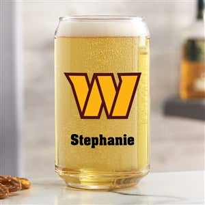 NFL Washington Football Team Personalized Printed 16 oz. Beer Can Glass - 37272