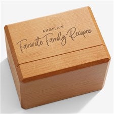 Favorite Family Recipe Personalized Recipe Box - 37286