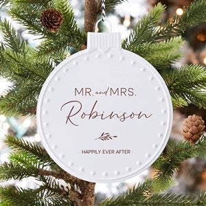 Natural Love Personalized White Enamel Ornament - 37291